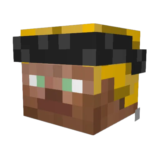 Phantom1907 Minecraft avatar head, 3D render
