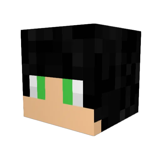 Phantom258 Minecraft avatar head, 3D render