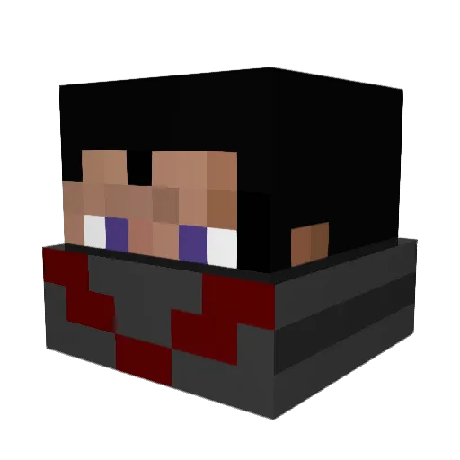 PhantomAI2 Minecraft avatar head, 3D render