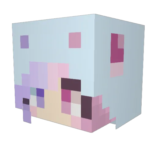 PhantomAce13 Minecraft avatar head, 3D render