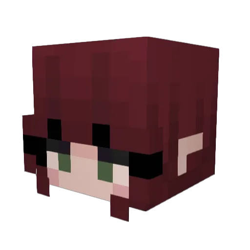 PhantomAllium13 Minecraft avatar head, 3D render