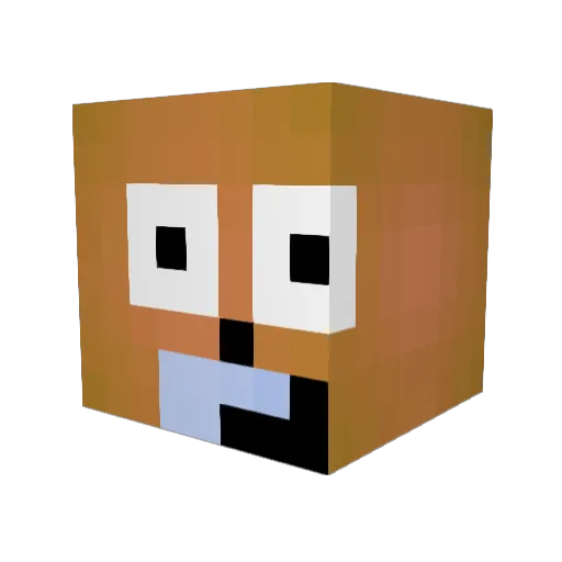 PhantomCape Minecraft avatar head, 3D render
