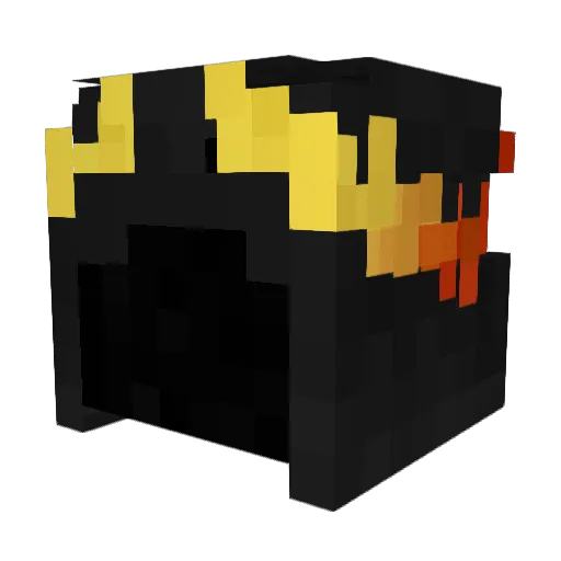 PhantomCoreX Minecraft avatar head, 3D render
