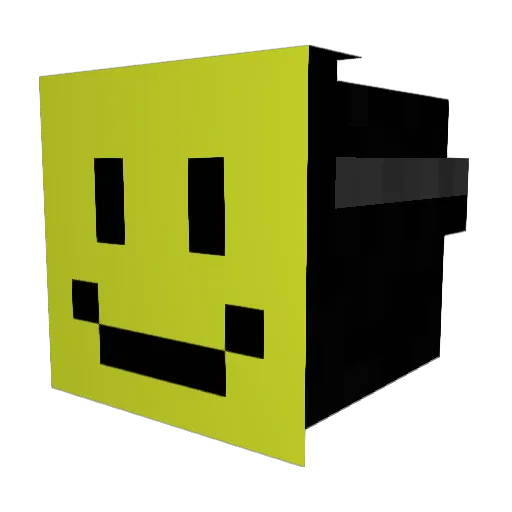 PhantomDE Minecraft avatar head, 3D render