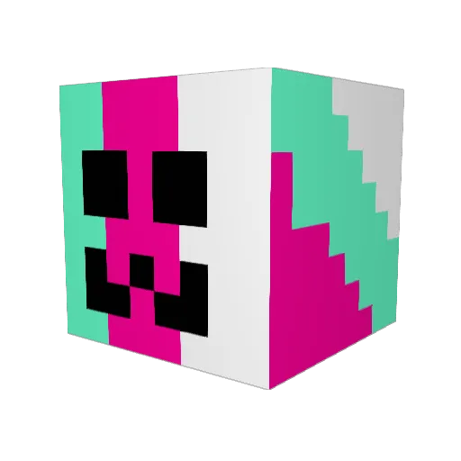 PhantomDark88 Minecraft avatar head, 3D render