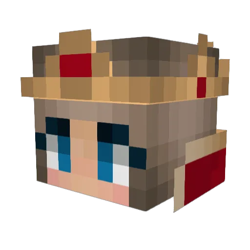 PhantomDestiny_4 Minecraft avatar head, 3D render