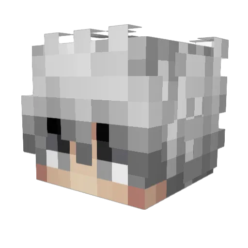 PhantomDraco Minecraft avatar head, 3D render