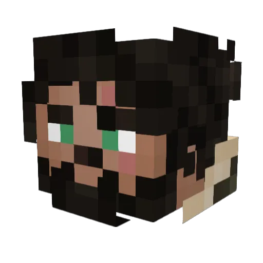 PhantomFighter11 Minecraft avatar head, 3D render