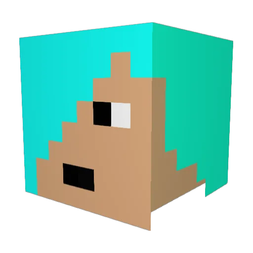 PhantomGal29 Minecraft avatar head, 3D render