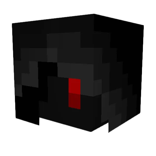 PhantomGhosts Minecraft avatar head, 3D render
