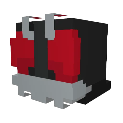 PhantomHead Minecraft avatar head, 3D render