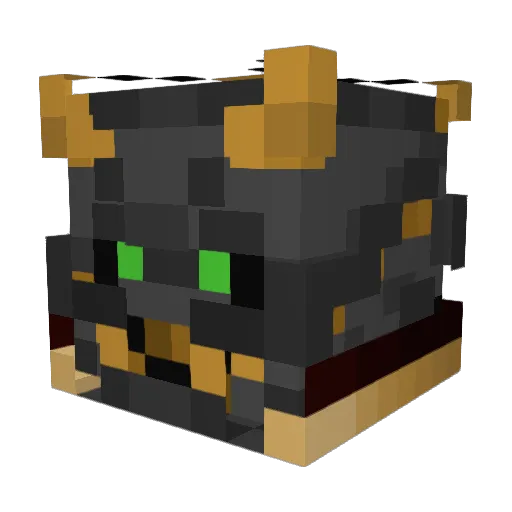 PhantomHeddo Minecraft avatar head, 3D render