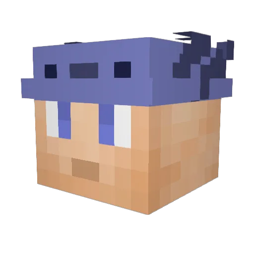 PhantomJuJu Minecraft avatar head, 3D render