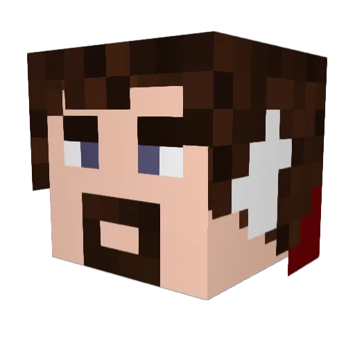PhantomKbm Minecraft avatar head, 3D render