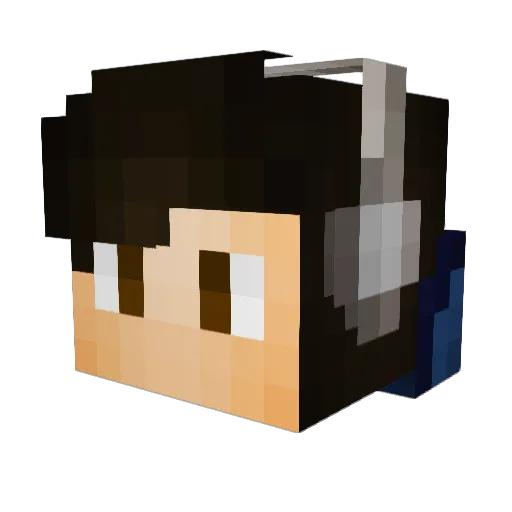 PhantomLXXIX Minecraft avatar head, 3D render
