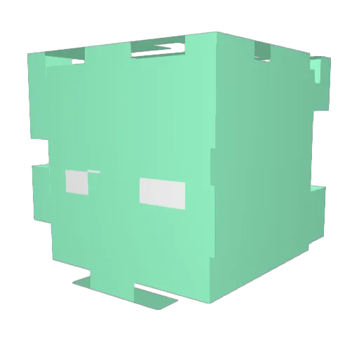 PhantomLoiy Minecraft avatar head, 3D render
