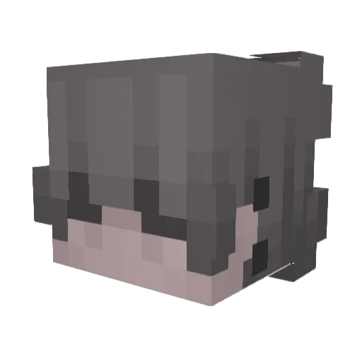 PhantomMask8 Minecraft avatar head, 3D render