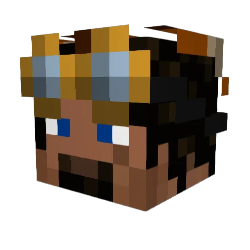PhantomMasterZ Minecraft avatar head, 3D render