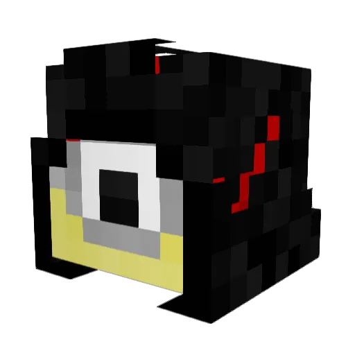 PhantomMini Minecraft avatar head, 3D render