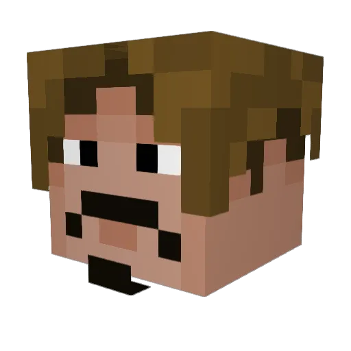 PhantomNate Minecraft avatar head, 3D render