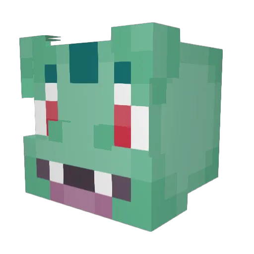 PhantomNinja6 Minecraft avatar head, 3D render