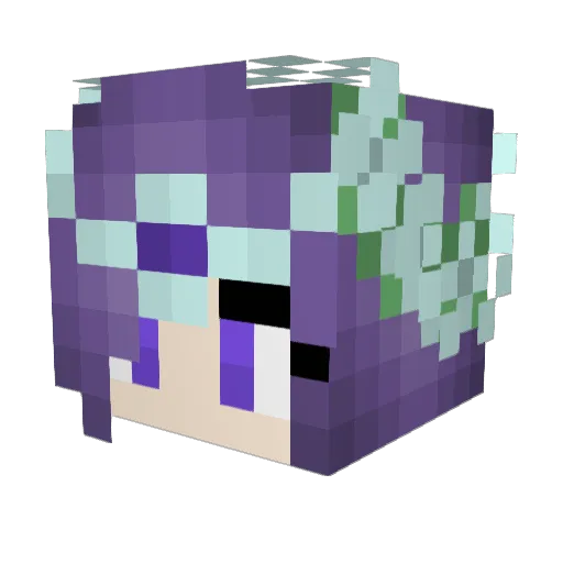 PhantomNyx Minecraft avatar head, 3D render