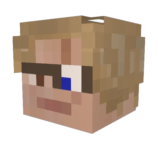 PhantomObelisk Minecraft avatar head, 3D render