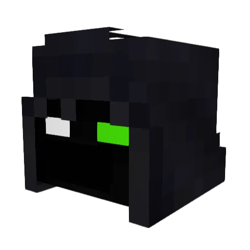 PhantomOfficial1 Minecraft avatar head, 3D render