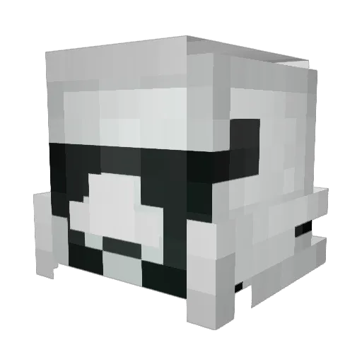 PhantomRush Minecraft avatar head, 3D render