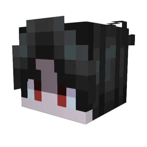 PhantomShark00 Minecraft avatar head, 3D render
