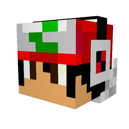 PhantomSoul Minecraft avatar head, 3D render