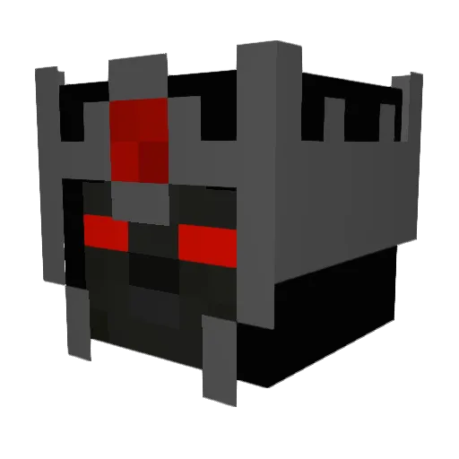 PhantomWard Minecraft avatar head, 3D render