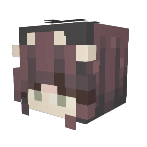 PhantomX0506 Minecraft avatar head, 3D render