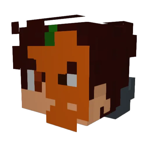 PhantomX2 Minecraft avatar head, 3D render