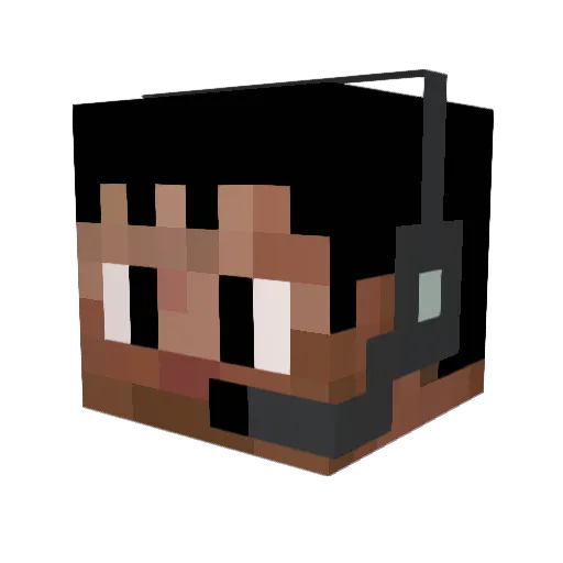 PhantomXCII Minecraft avatar head, 3D render