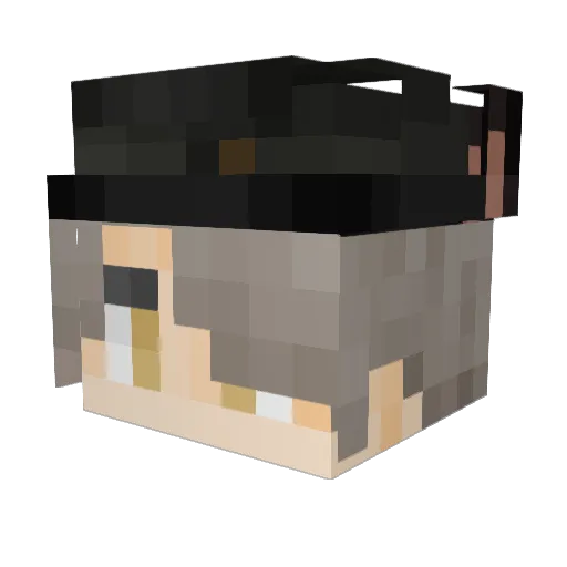 PhantomX___ Minecraft avatar head, 3D render