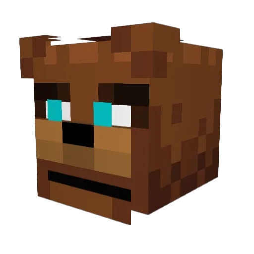 Phantom_Chicken Minecraft avatar head, 3D render