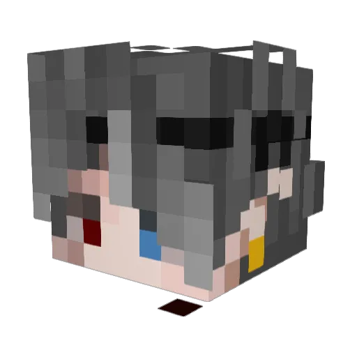 Phantom_ghost Minecraft avatar head, 3D render