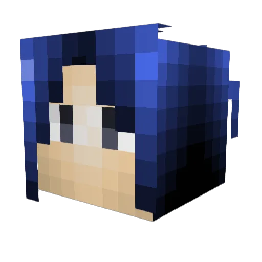 Phantom_play Minecraft avatar head, 3D render