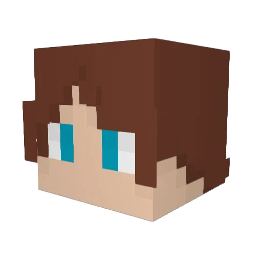 Phantom_samurai_ Minecraft avatar head, 3D render