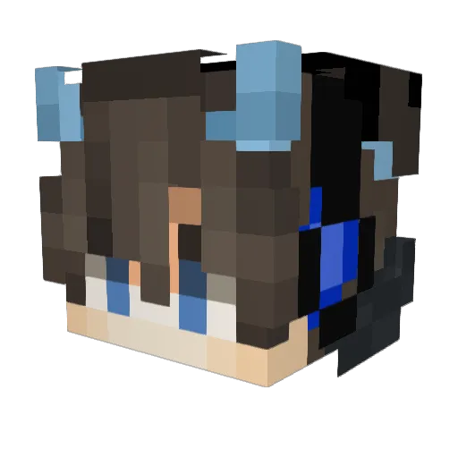 Phantom_v1 Minecraft avatar head, 3D render
