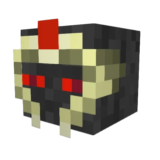 Phantombe Minecraft avatar head, 3D render