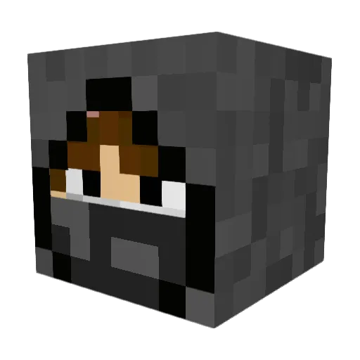 Phantomblade3 Minecraft avatar head, 3D render