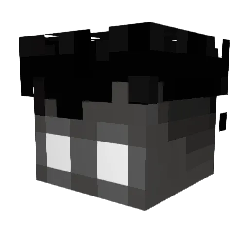 Phantomcole12 Minecraft avatar head, 3D render