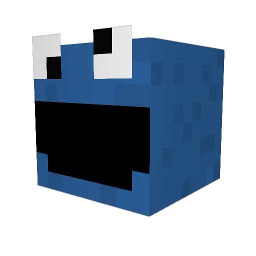 Phantomfishy Minecraft avatar head, 3D render