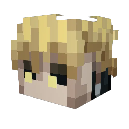 Phantomgeezer Minecraft avatar head, 3D render