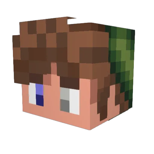 PhantomiiX Minecraft avatar head, 3D render