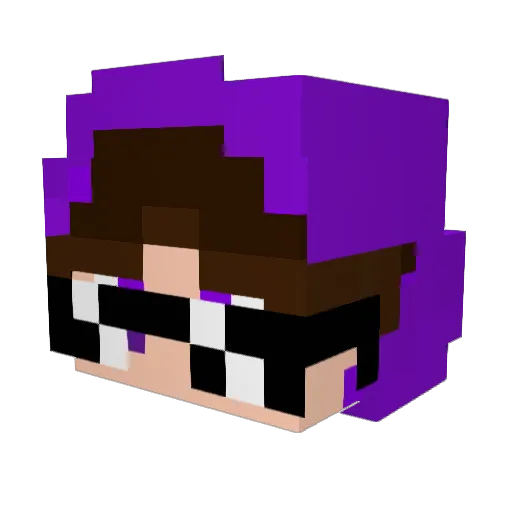 PhantominVR Minecraft avatar head, 3D render
