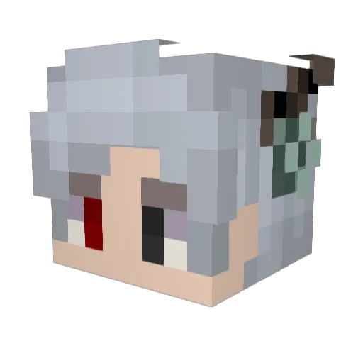 PhantomiusWolf Minecraft avatar head, 3D render