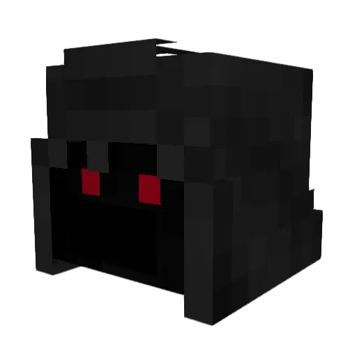 Phantommias Minecraft avatar head, 3D render